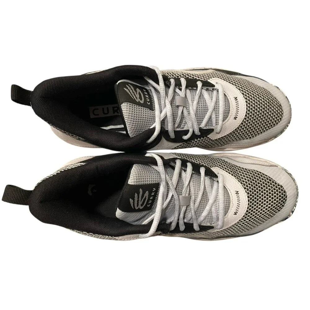 Under Armour Curry 3Z 24 Mens 11 White Black Basketball Shoes Athletic